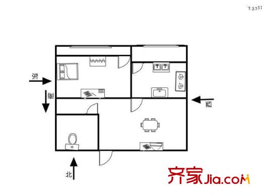 畅柳园 1室 户型图