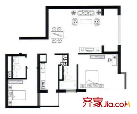 莲竹花园 0室 户型图