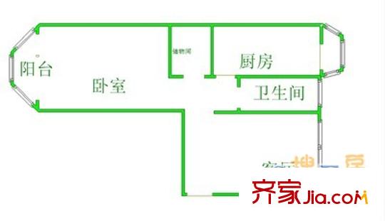 福溪家园 1室 户型图