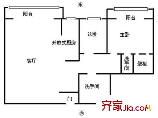 鑫德嘉园 2室 户型图