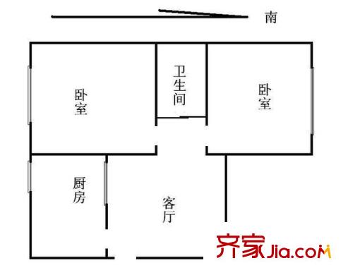 北洼路83号院 2室 户型图