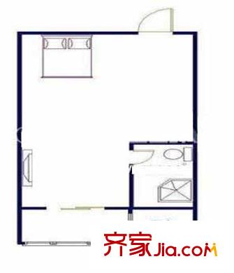 青春无限户型图户型图 1室1卫1厨