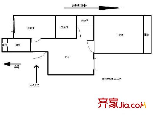 畅柳园 2室 户型图