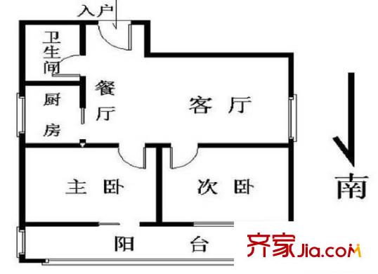 畅柳园 2室 户型图