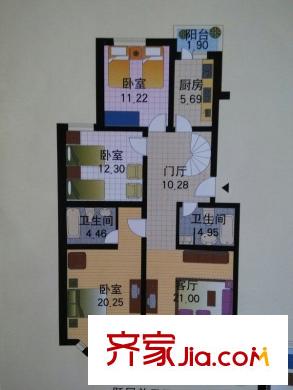 颐阳山水居 3室 户型图