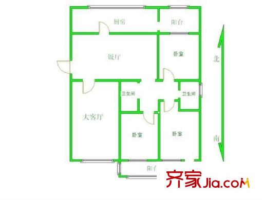 万寿园 3室 户型图