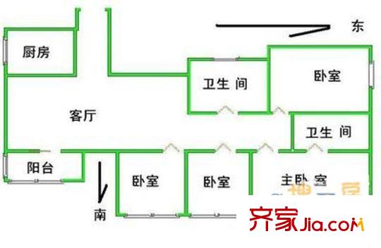 鑫德嘉园 4室 户型图