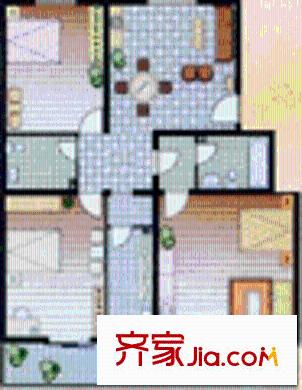 兴源轩户型图3室2厅2卫1厨