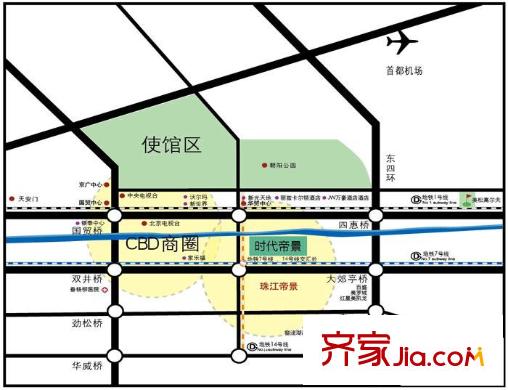 时代帝景交通图
