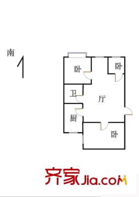 西三环北路82号院户型图户型图 2室1厅1卫1厨