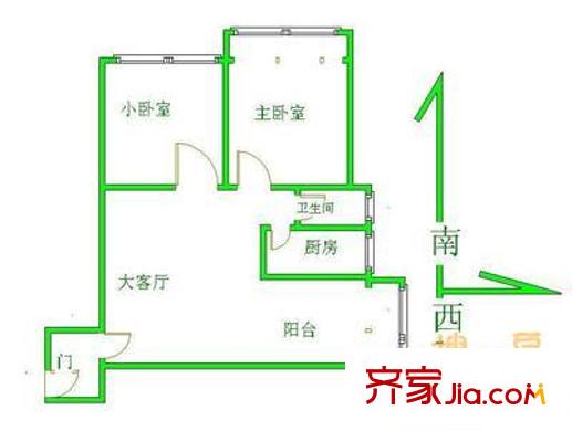 和祥苑 2室 户型图