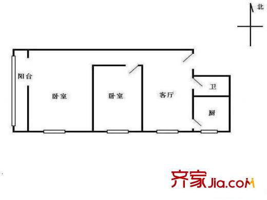 裕中西里 2室 户型图