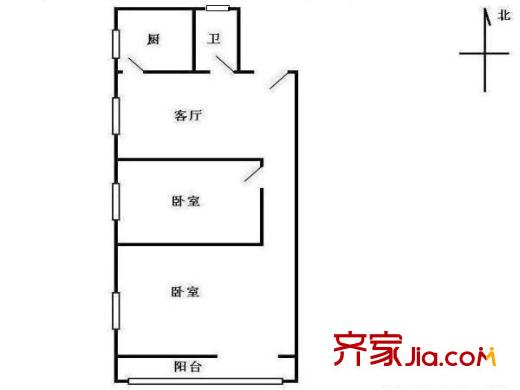 裕中西里 2室 户型图