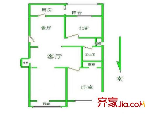 万寿园 2室 户型图