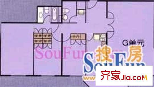 方圆公寓户型图户型图 3室1厅2卫1厨