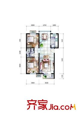 甘露家园 3室 户型图