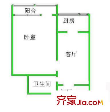 翠微路甲9号院户型图户型图 1室1厅1卫1厨