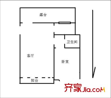 翠微路甲9号院户型图户型图 1室1厅1卫1厨