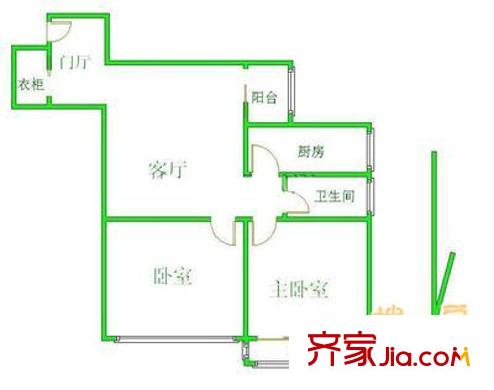 和祥苑 2室 户型图