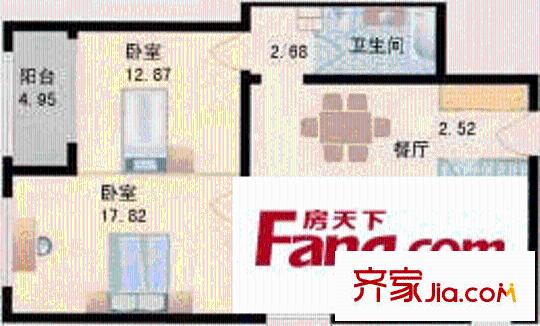 和祥苑户型图2室2厅1卫1厨