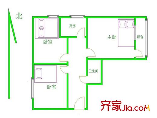裕中西里 4室 户型图