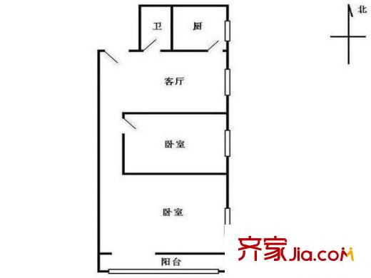 裕中西里 2室 户型图