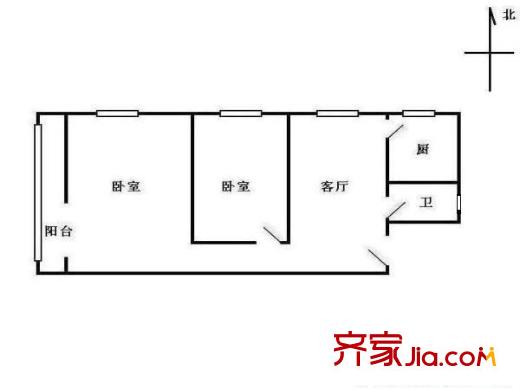 裕中西里 2室 户型图