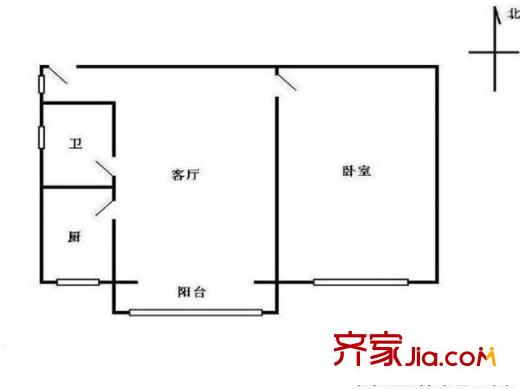 裕中西里 1室 户型图