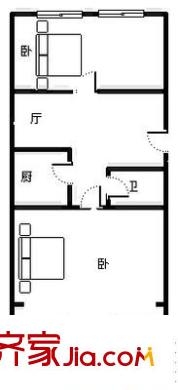 甘露家园 2室 户型图