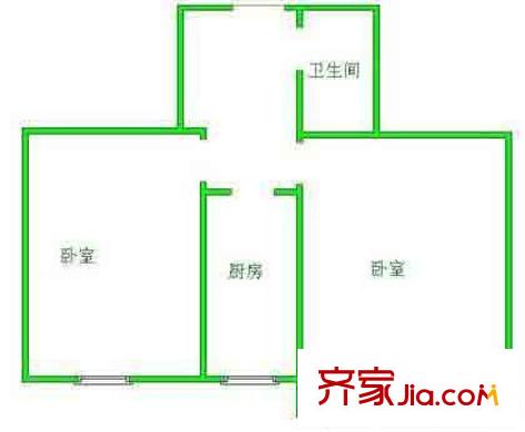 甘露家园户型图户型图 2室1卫1厨
