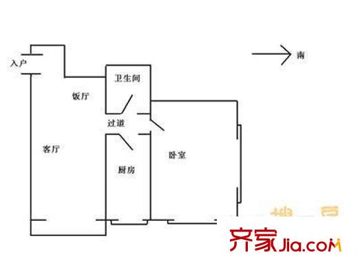 万芳苑户型图户型图 1室2厅1卫1厨