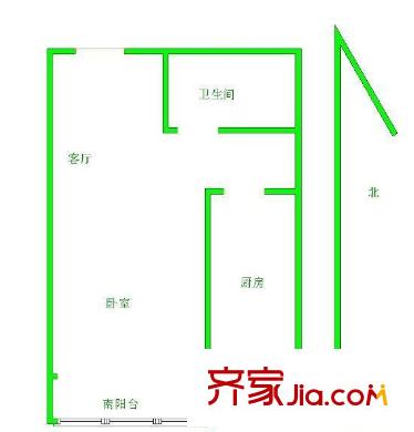 科印小区 1室 户型图