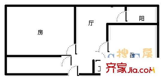 科印小区 2室 户型图