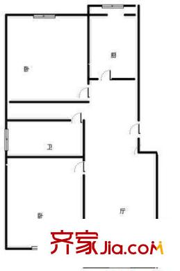 科印小区户型图户型图 2室1厅1卫1厨