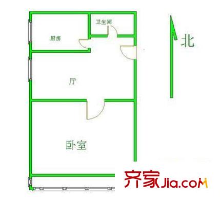 大慧寺21号院户型图户型图 1室1厅1卫1厨