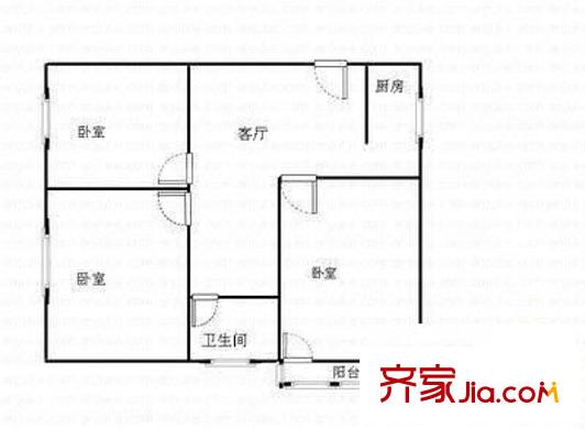 北洼路又一村 3室 户型图