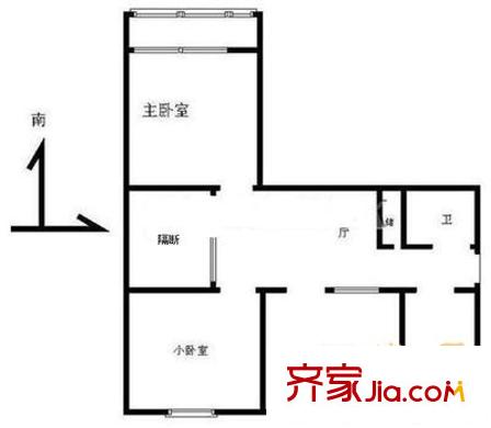志新西路1号院 3室 户型图