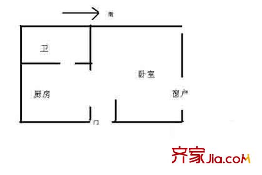 青春汇馆户型图户型图 1室1卫1厨