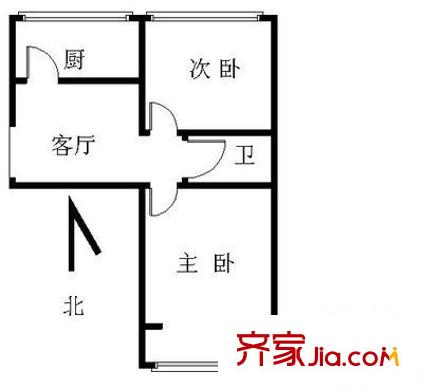 电建南院 2室 户型图