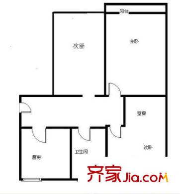 新兴东巷户型图户型图 3室1厅1卫1厨