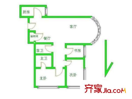 圣馨大地家园 3室 户型图