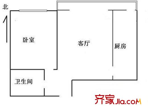 马甸经典家园 1室 户型图