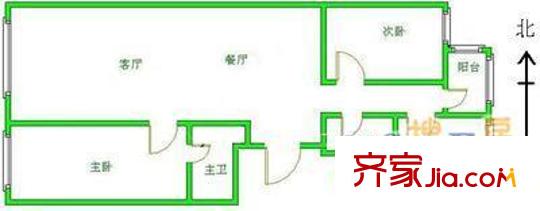 曙光花园望福园户型图户型图 2室2厅2卫1厨