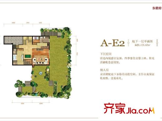 东君府MOMA户型图A-E2-01户型图 1室1厅1卫