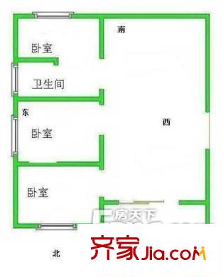 檀宫秀府户型图409923918500 3室1厅1卫1厨