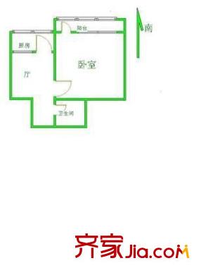 枣营西里户型图户型图 1室1厅1卫1厨