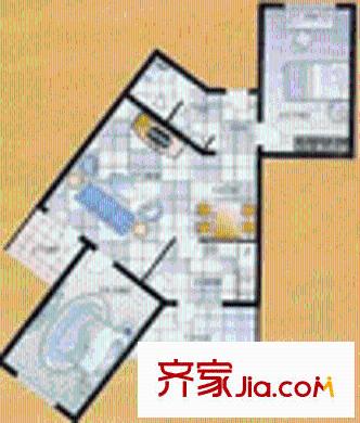 长椿苑户型图户型图 2室2厅1卫1厨