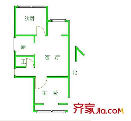 电建南院 2室 户型图