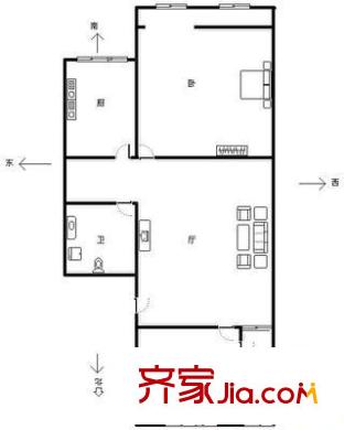 电建南院 2室 户型图