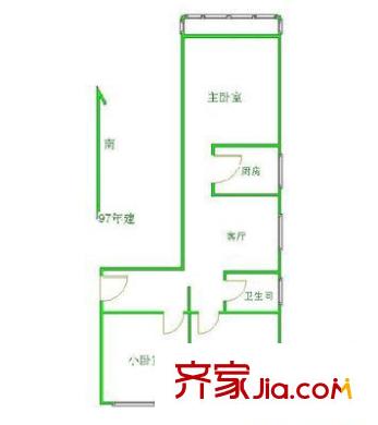马甸经典家园 3室 户型图